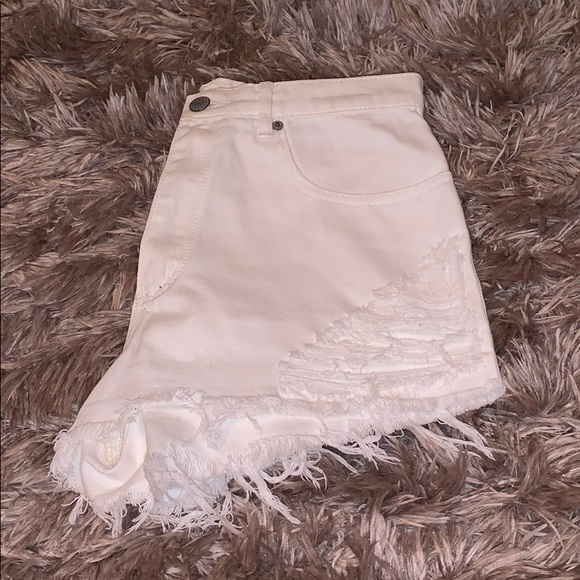 Garage Pants - 3/$35 GARAGE | High Waisted White Denim Shorts